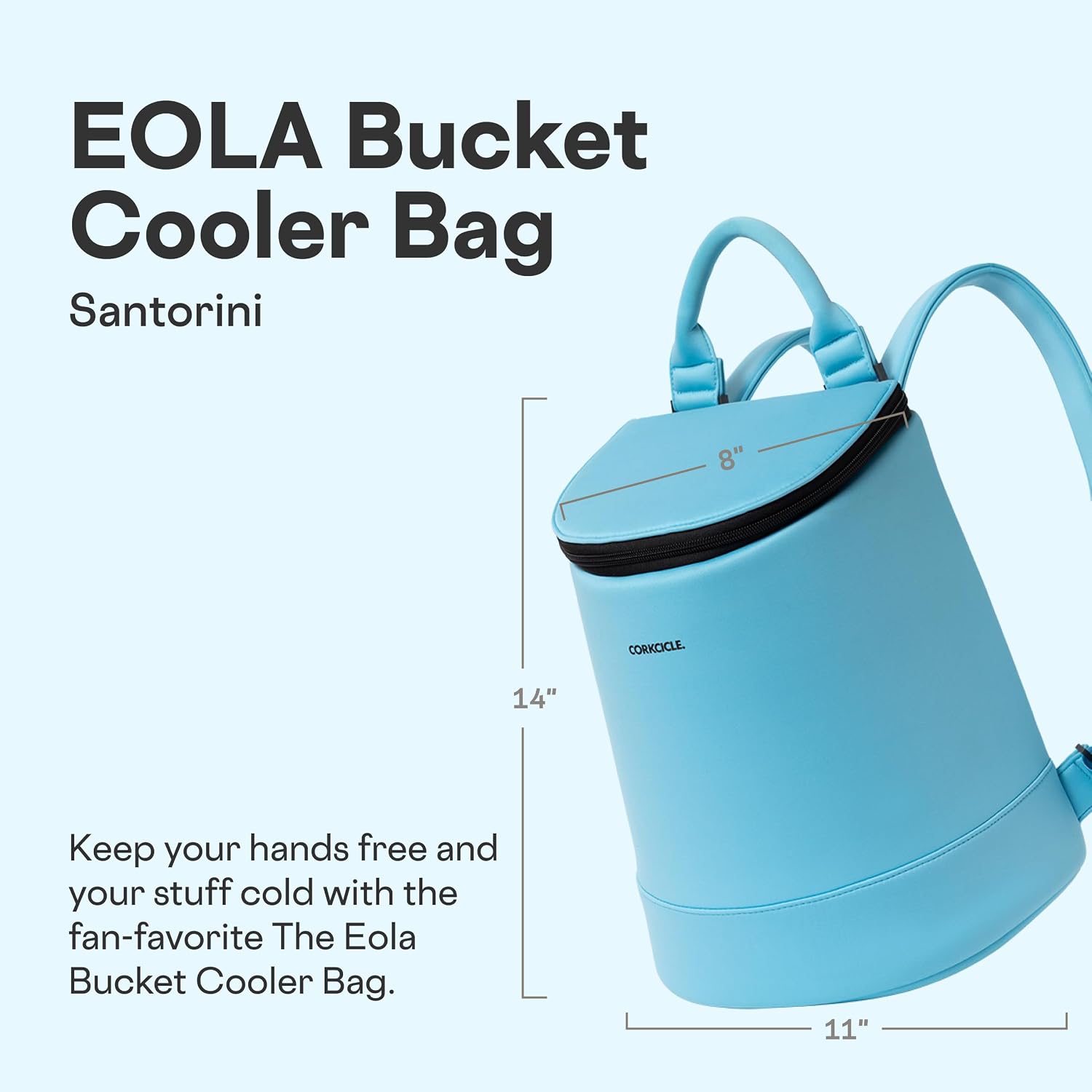 Corkcicle EOLA Cooler Backpack, Waterproof and Leak Proof Insulated Bag, Perfect for Wine, Beer, and Ice Packs