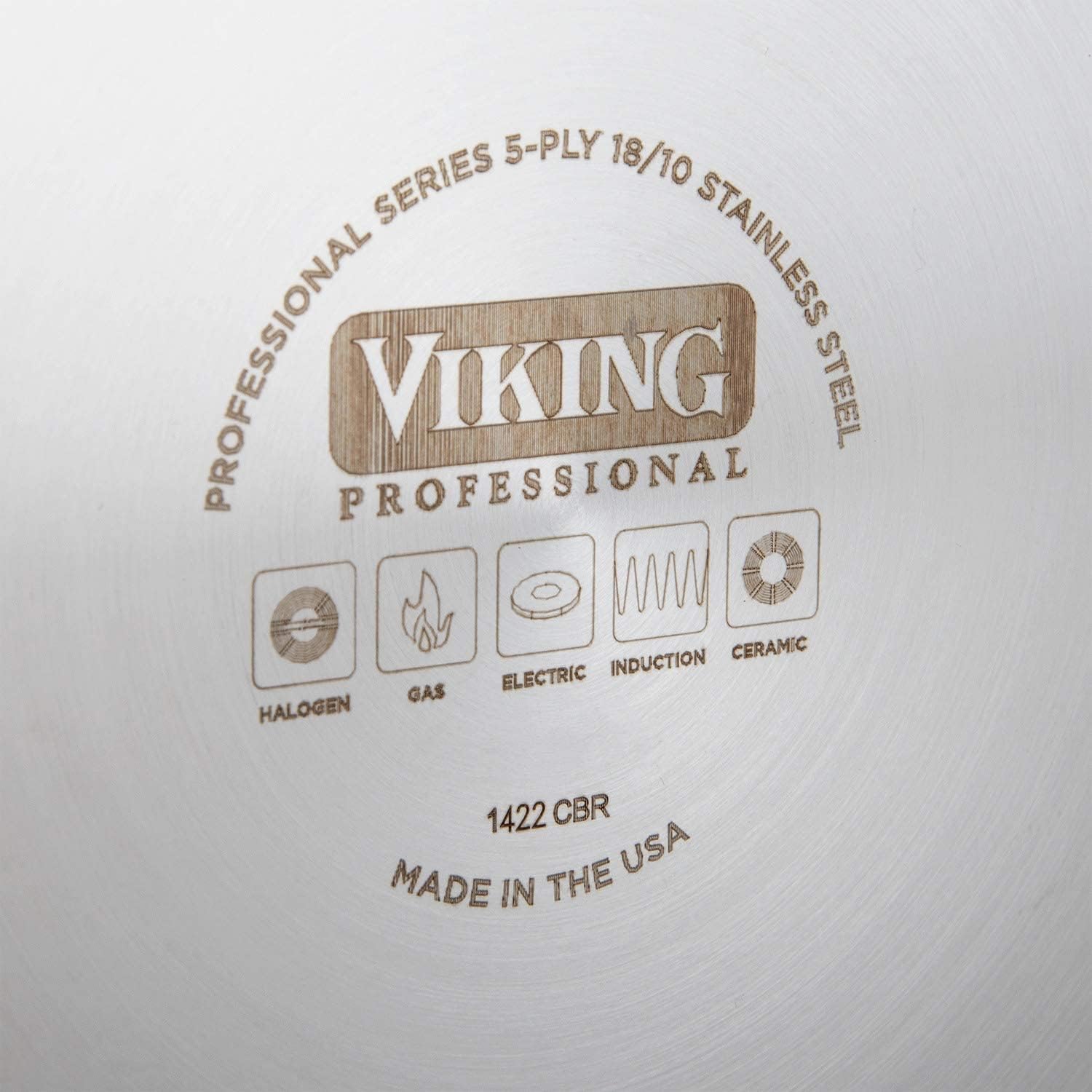 Viking 5-Ply Non Stick Frying Pan, 8 Inch Stainless Steel Nonstick Fry Pan, 5 Liters, Satin FInish