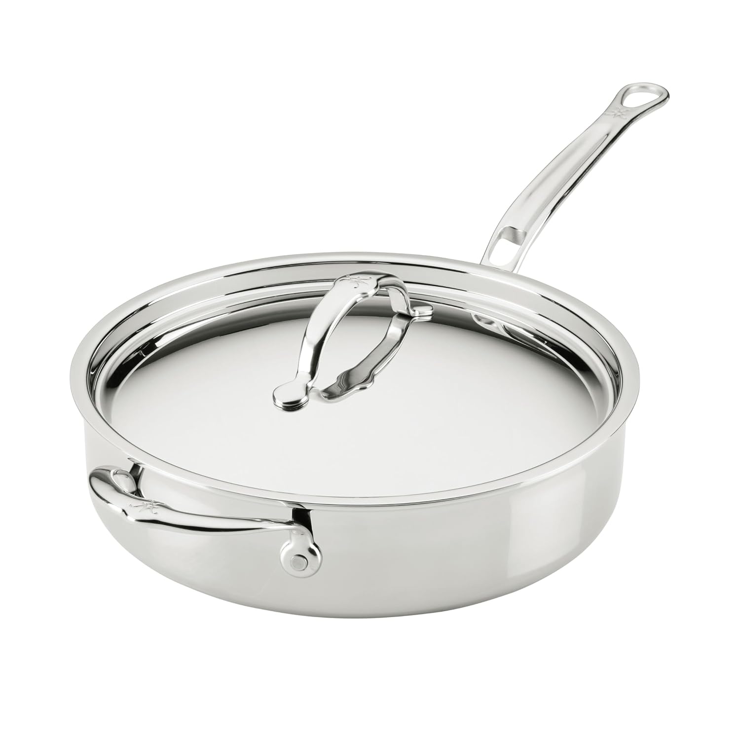 Hestan ProBond Luxe 3.5-Quart Sauté Pan with Lid, Professional Clad Stainless, ProCore Tri-Ply Clad Construction, Polished Exterior, Induction & Oven Safe