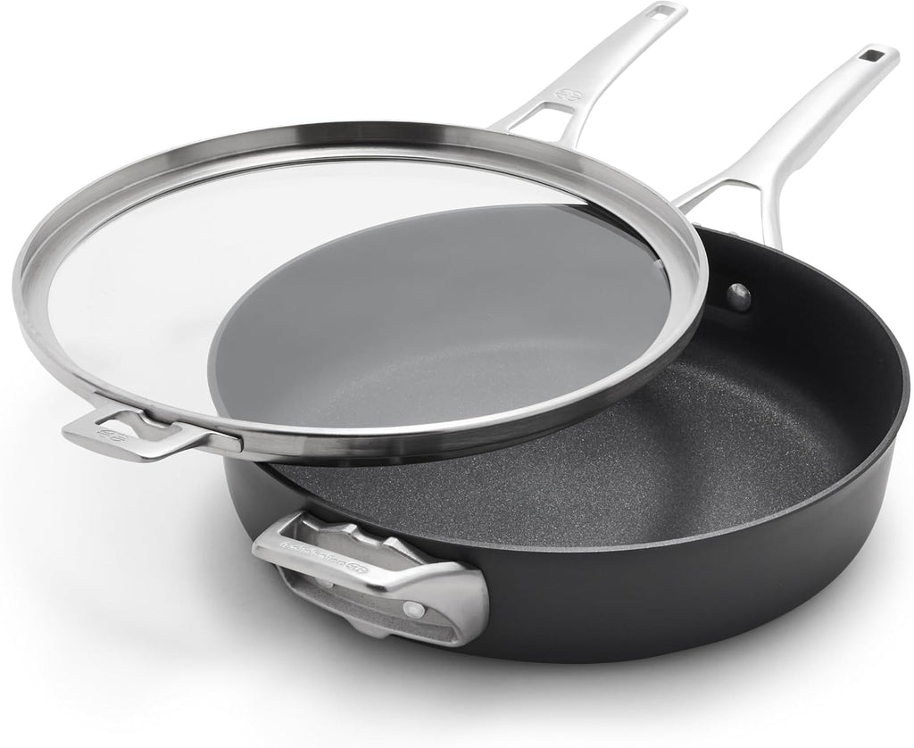 Calphalon Premier Space-Saving Nonstick Cookware Set, 8-Piece, Stackable, Hard-Anodized Aluminum