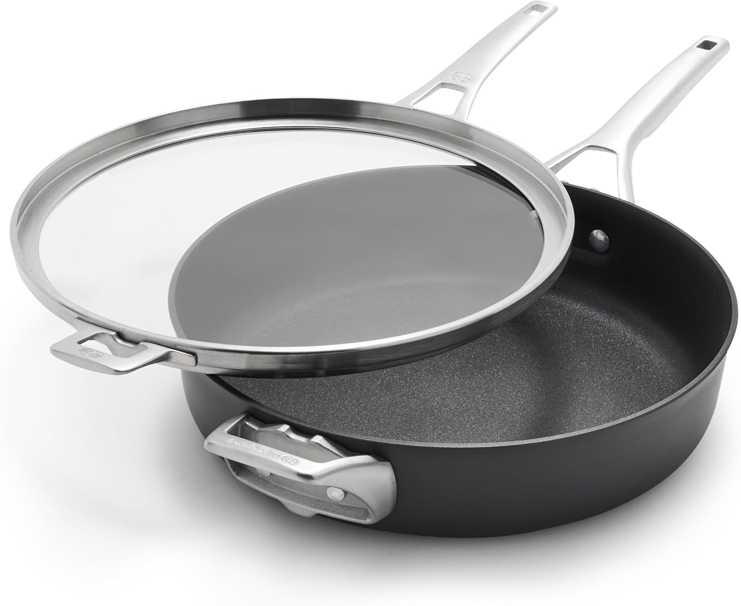 Calphalon Premier Space-Saving Nonstick Cookware Set, 8-Piece, Stackable, Hard-Anodized Aluminum