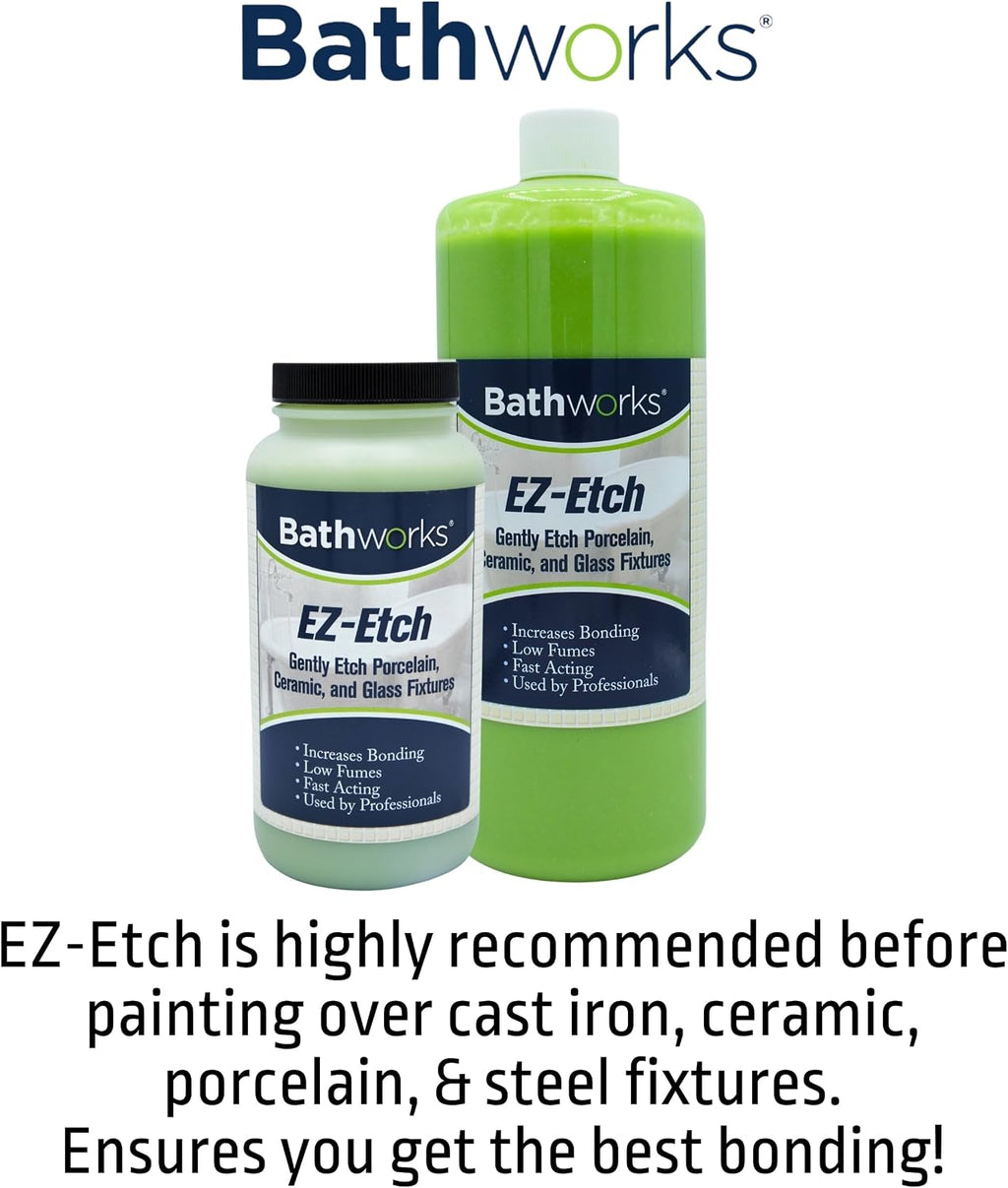 Bathworks DIY Bathtub Refinishing Combo Kit – White – Includes Tub & Tile Coating, Chip Repair Filler, and Non-Slip Additive – For Bathtubs, Tile, Showers & Wall Surrounds – High Gloss Finish, 24-Hour Dry Time