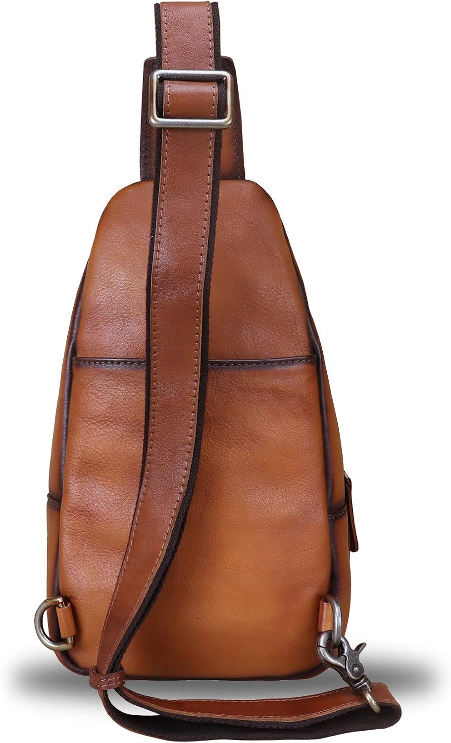 Genuine Leather Sling Bag - Handmade Leather Backpack for Women and Men - Crossbody, Chest Bag