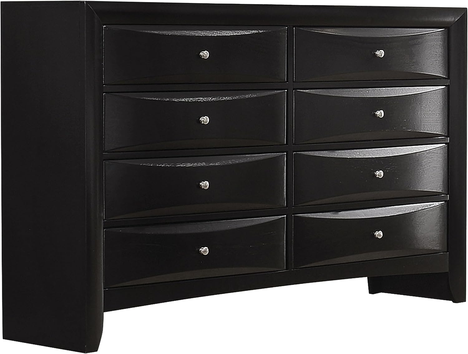 Coaster Home Furnishings Briana Transitional 5-Piece Bedroom Set Eastern King Size Storage Bookcase Bed Frame 56-inch Headboard Black 202701KE-S5