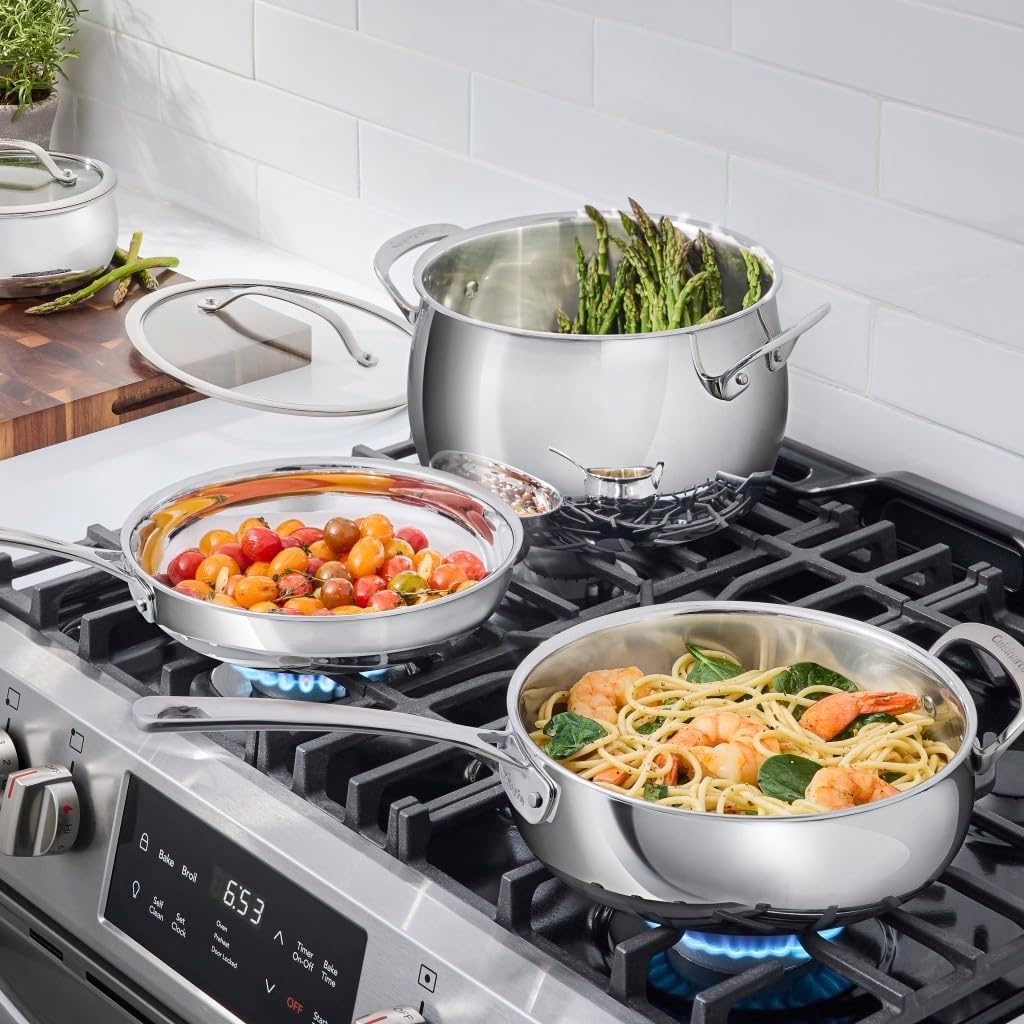 Cuisinart 12-Piece PureClad™ Triple-Ply Stainless Steel Cookware Set, PCT-12