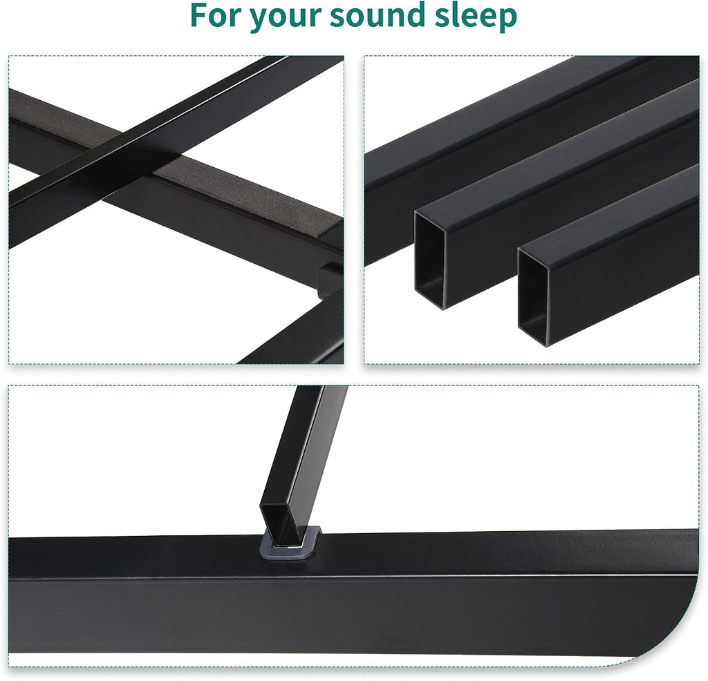 YITAHOME Upholstered Platform Bed with Adjustable Headboard, Full Size Bed Frame with Steel Slat/No Box Spring Needed/Mattress Foundation