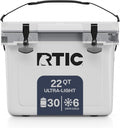 RTIC Ultra-Light Hard Cooler Insulated Portable Ice Chest Box for Drink, Beverage, Beach, Camping, Picnic, Fishing, Boat, Barbecue, 30% Lighter Than Rotomolded Coolers
