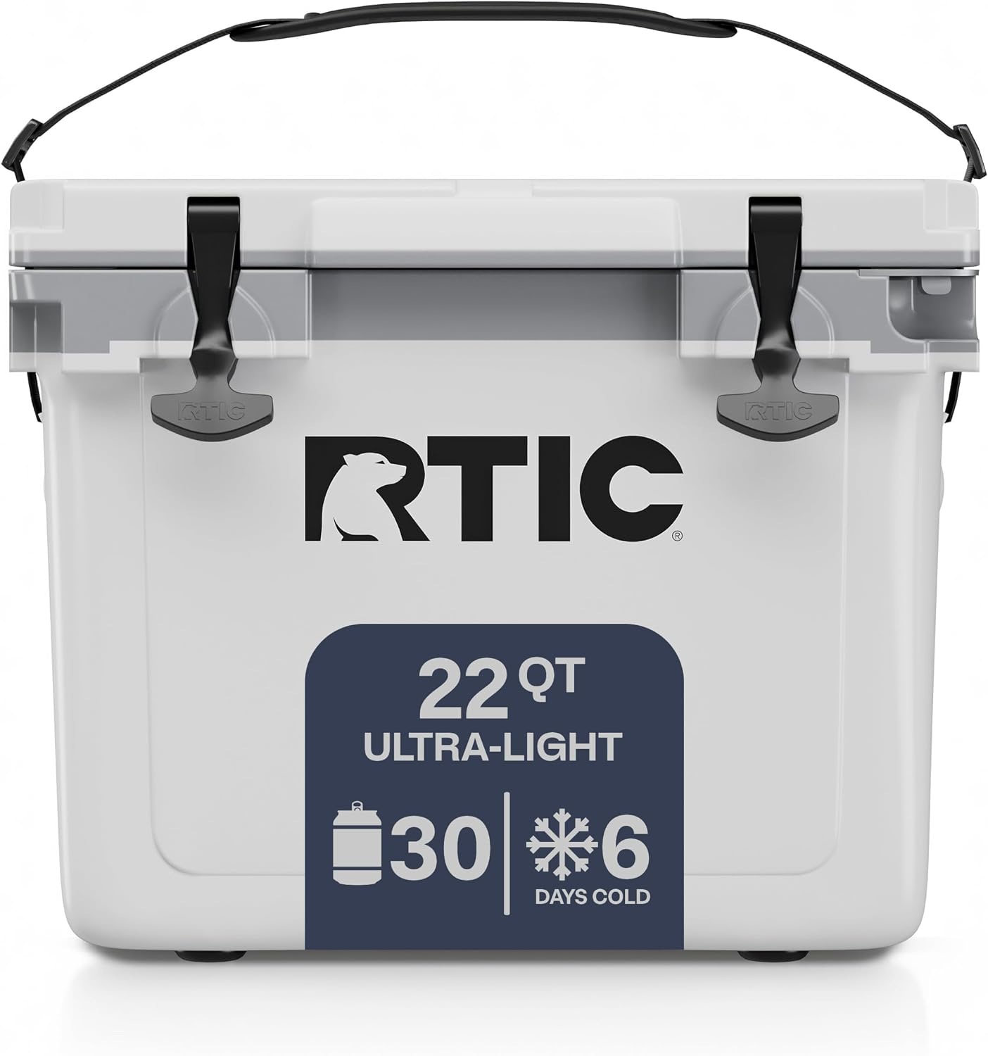 RTIC Ultra-Light Hard Cooler Insulated Portable Ice Chest Box for Drink, Beverage, Beach, Camping, Picnic, Fishing, Boat, Barbecue, 30% Lighter Than Rotomolded Coolers