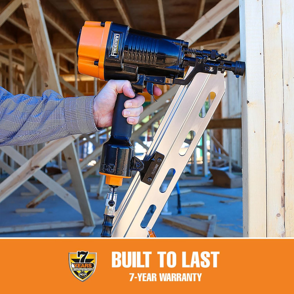 Freeman PFR2190 Pneumatic 21 Degree 3-1/2' Framing Nailer with Case