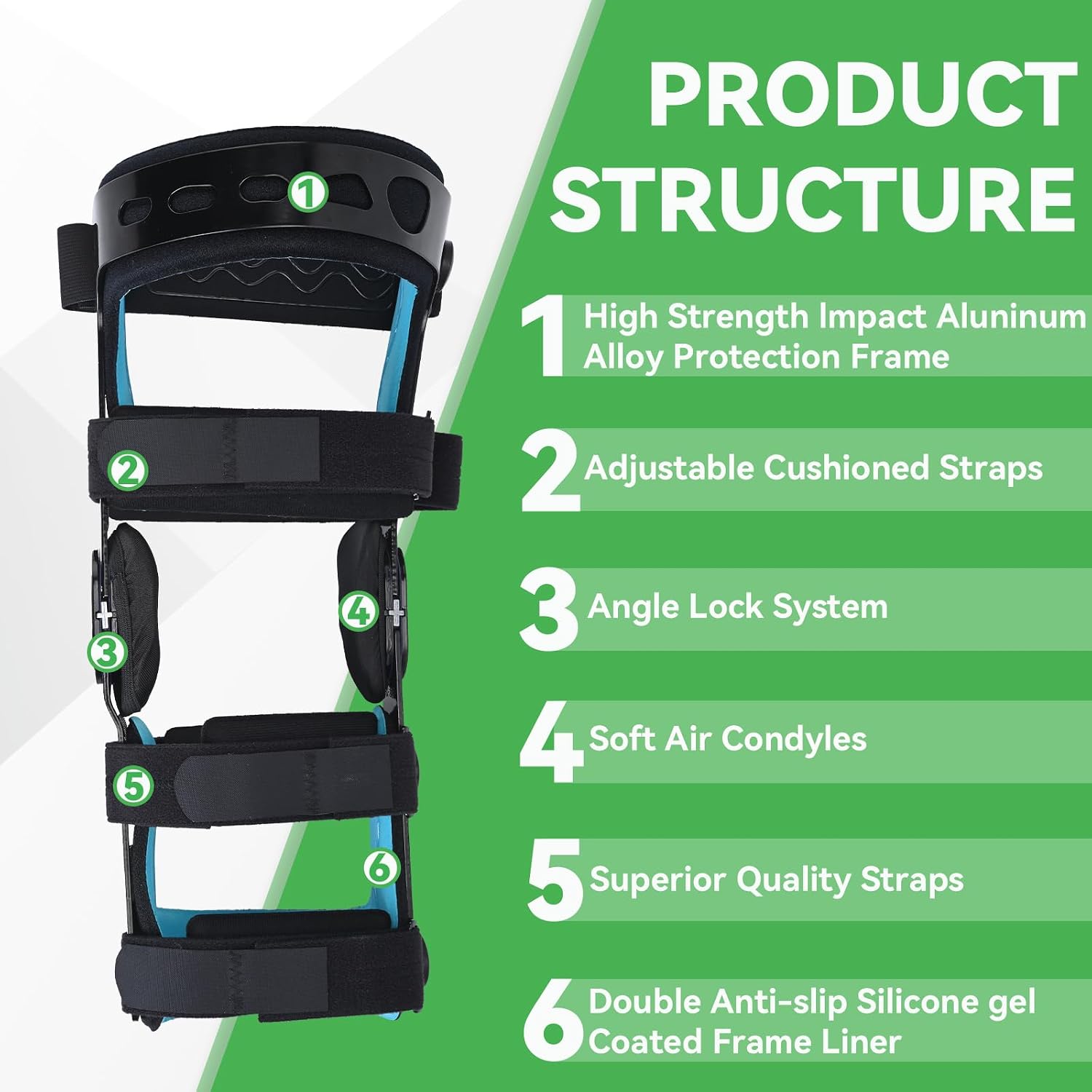 Orthomen Functional ACL Knee Brace, for Meniscus Ligament Sports Injuries, Adjustable Comfortline Hinged ROM Orthopedic Knee Orthosis for Meniscus Tear Knee Protection fit Men & Women(S-Left)