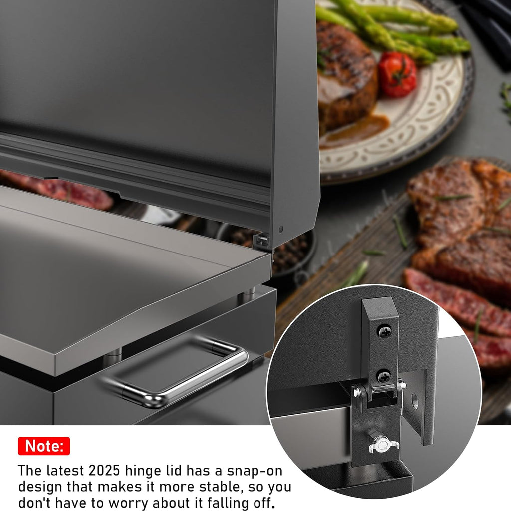 Hinged Lid for Blackstone Griddle 36 inch Griddle, Griddle Grill Hard Cover for Blackstone 1554 1836 1825 1866 2149 1984 2151 1863 2122, Flat Top Lid for Blackstone 36' Lids