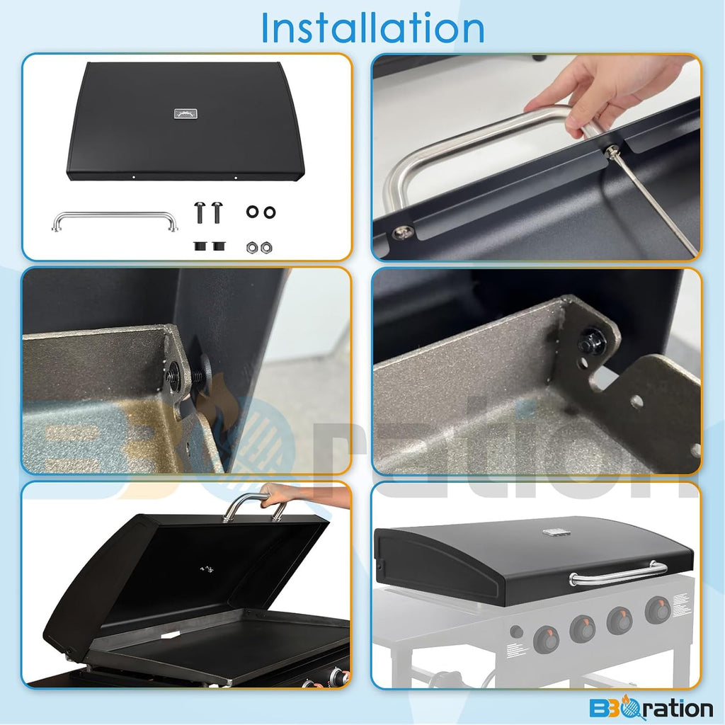 Upgrade Hinged Lid for Blackstone 1554 36 Inch Omnivore (2024 Model), Griddle Hood Flat Top Lid for Blackstone 36' 5856 Griddle Lid 2210 2177 Griddle Hood for 5856 Omnivore 36' Griddle