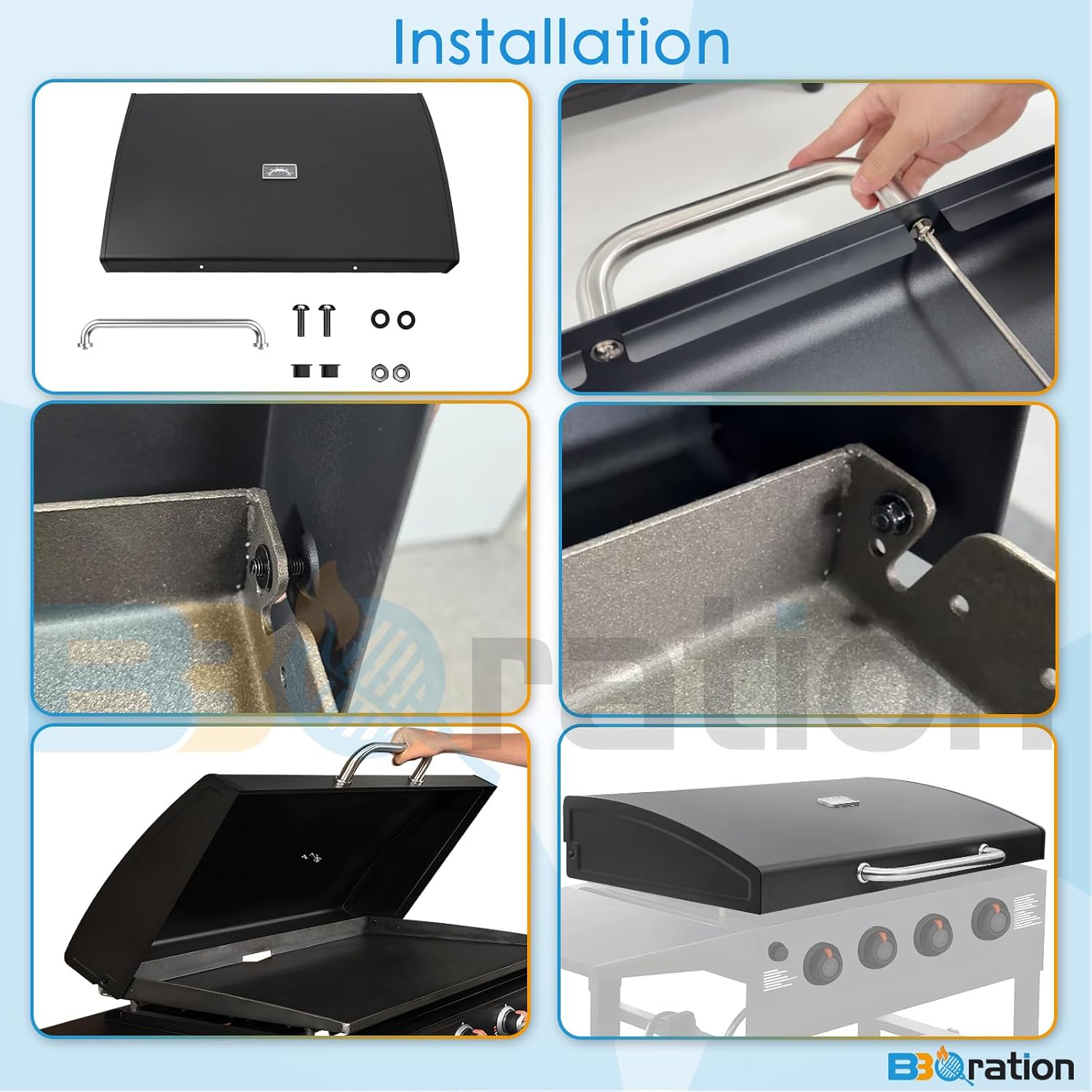 Upgrade Hinged Lid for Blackstone 1554 36 Inch Omnivore (2024 Model), Griddle Hood Flat Top Lid for Blackstone 36' 5856 Griddle Lid 2210 2177 Griddle Hood for 5856 Omnivore 36' Griddle
