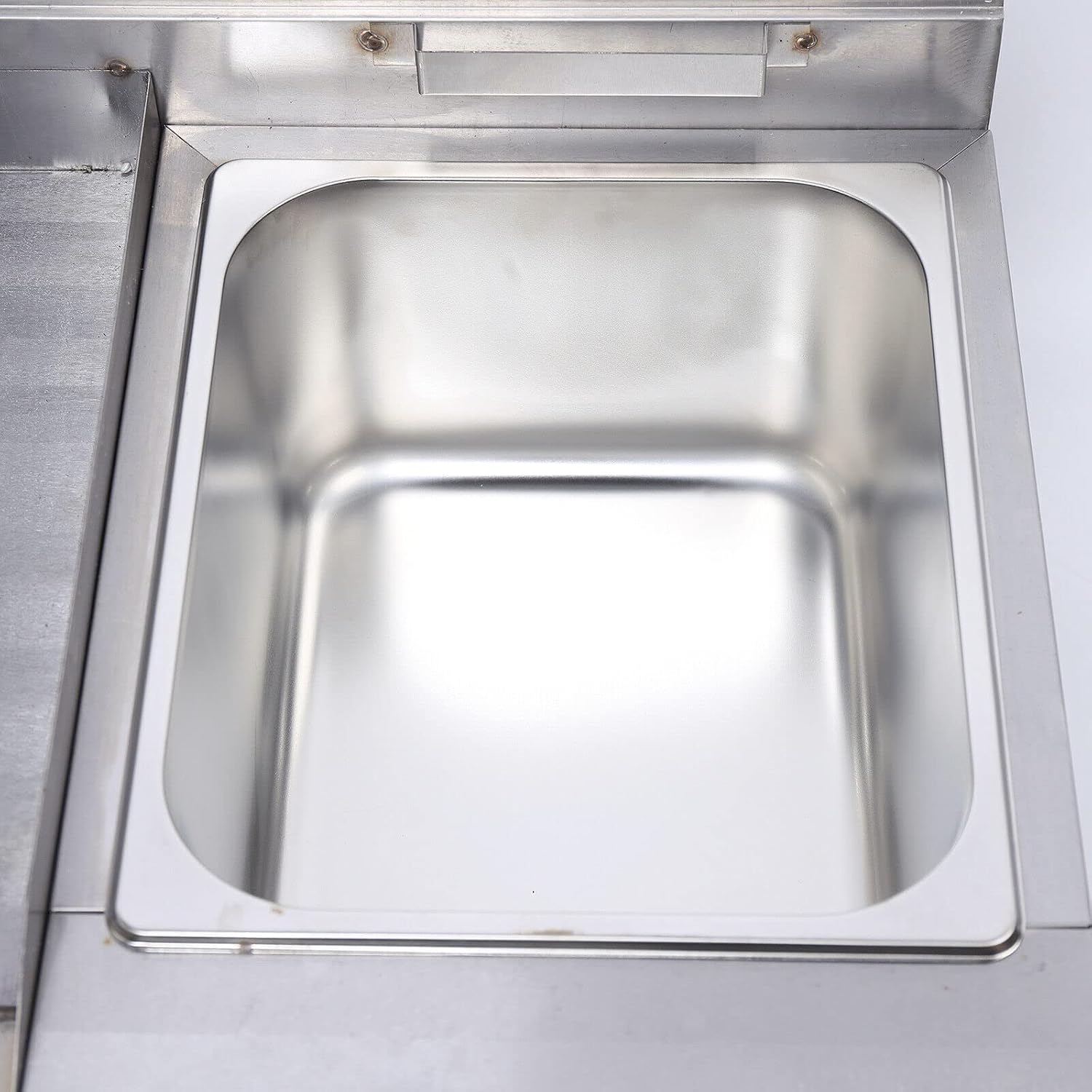 Xuthusman Commercial Stainless Steel Double Burner Gas Propane Tabletop Griddle and Deep Fryer Combo
