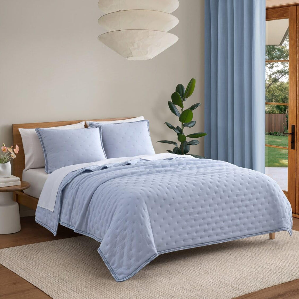 UGG Braid Twin/Twin XL Quilt Set– 2 Piece Twin Quilt Bedding Set with Pillow Sham, Soft Lightweight Bedspread Coverlet for Dorms & Bedroom, Lavender Misty Wisteria (Devon)