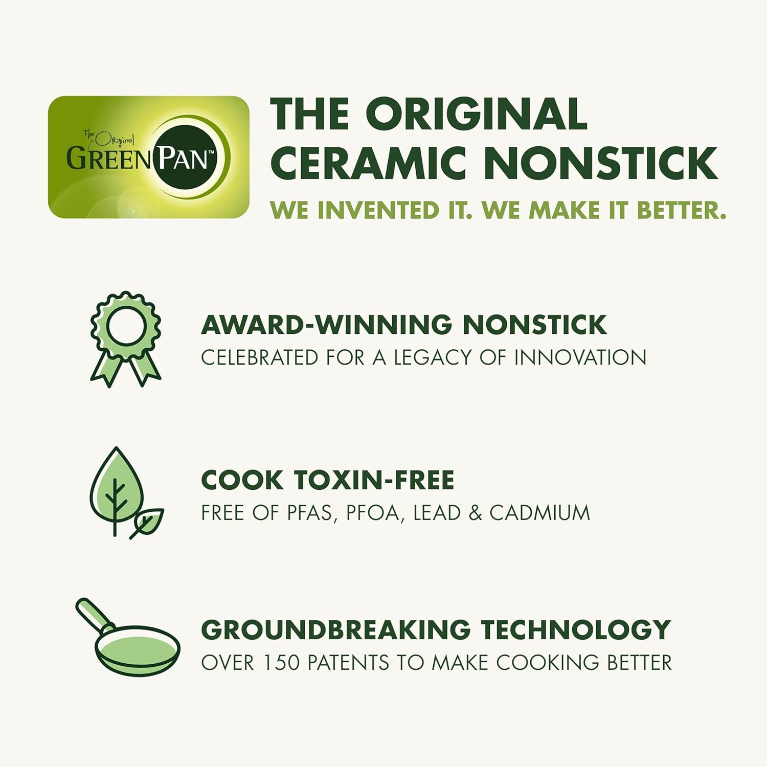 GreenPan Hard Anodized Healthy Ceramic Nonstick 10' and 12' Frying Pan Skillet Set, Gold Handle, PFAS-Free, Dishwasher Safe, Oven Safe, Taupe