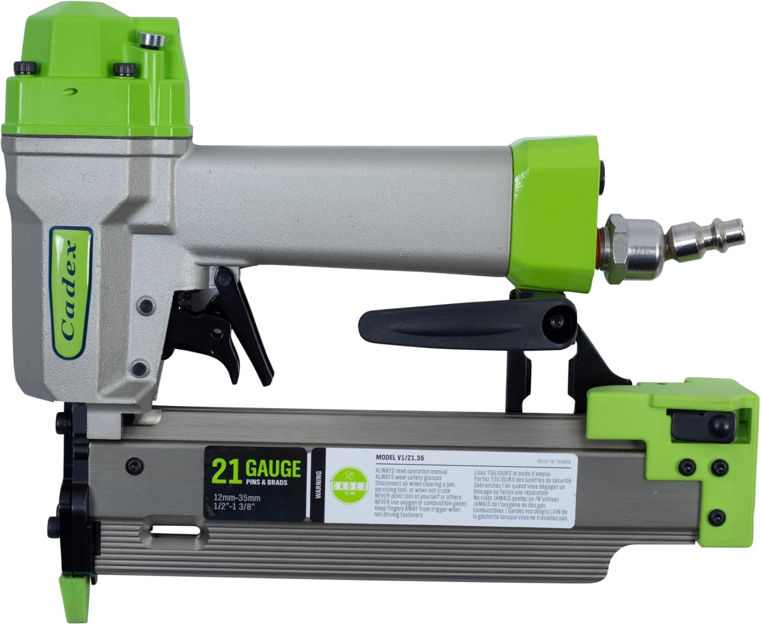 Cadex 21 Gauge Pin & Brad Nailer up to 35mm (1-3/8') with bult in blow gun & bottle opener
