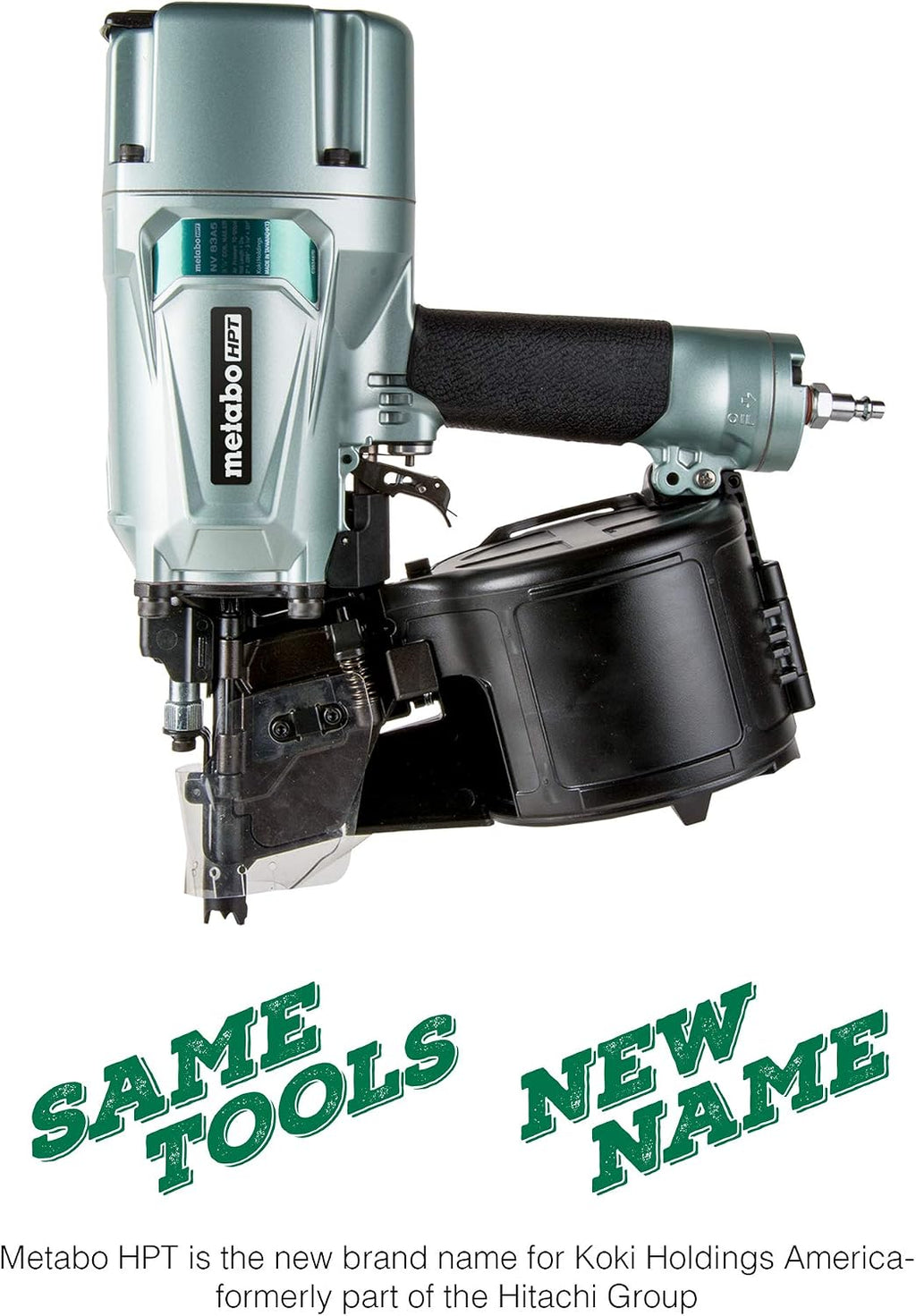 Metabo HPT Coil Framing Nailer | Pro Preferred Brand of Pneumatic Nailers | 15 Degree Magazine | Accepts 2-Inch up to 3-1/4-Inch Nails | Ideal for Wall Sheathing, Roof Decking, & Subflooring | NV83A5