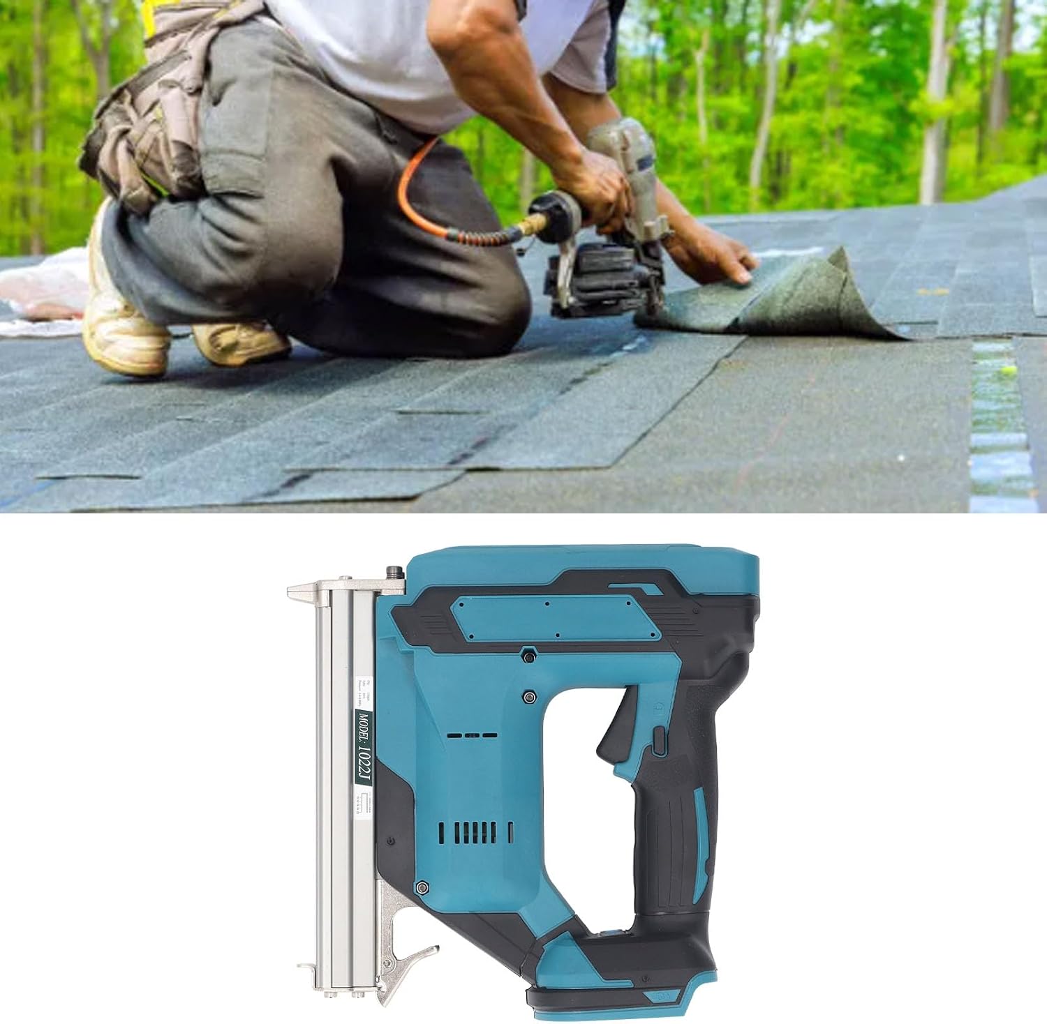 Nail Gun Battery Powered, 100 Nail Capacity Electric Cordless Brad Nailer for 10-30MM Straight Nail, Multi Usage Brad Nailer for Trim, Woodwork, DIY Upholstery