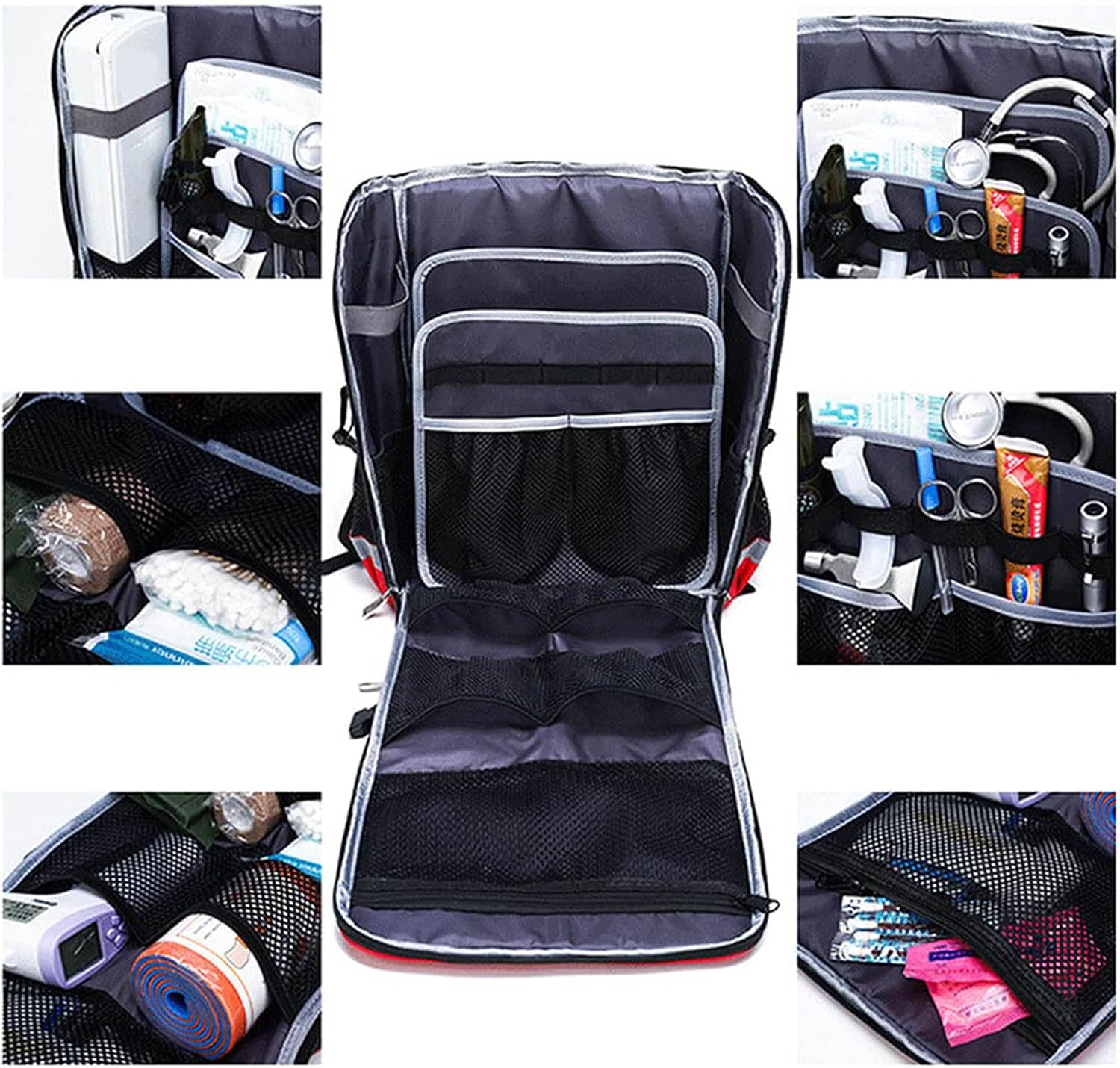 Large Haversack Bag First Aid Kit, Responder, Medical Supplies Empty, Compact Emergency Survival Trauma Medicine Storage Case