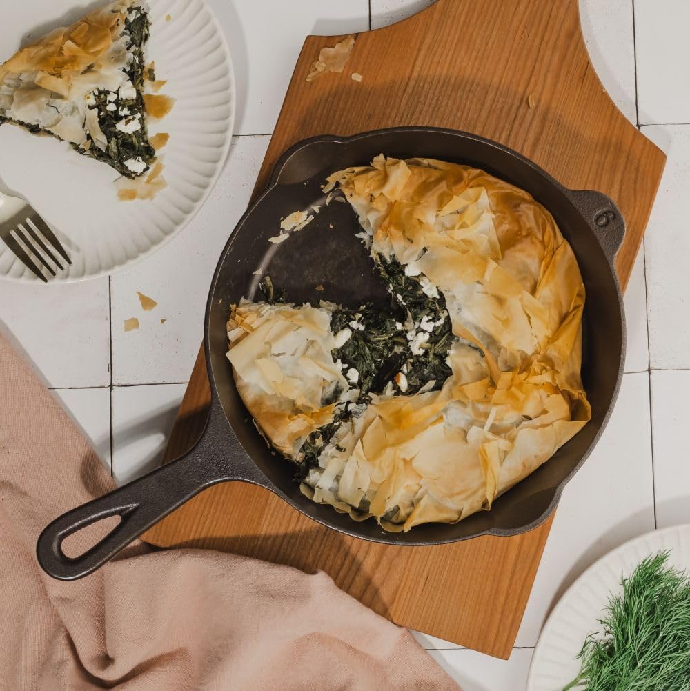 Lancaster Cast Iron No. 6 skillet - 8 3/4 inch diameter Pre-seasoned Frying Pan, Made in USA