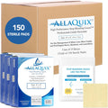 Bulk AllaQuix High Performance Stop Bleeding Gauze Pads, 4'x4' (10-Pack) CASE of 15 Boxes (150 Sterile Pads) | Larger Coverage Chitosan Hemostatic Dressing | Drug-Free, Fast Clotting | Refill
