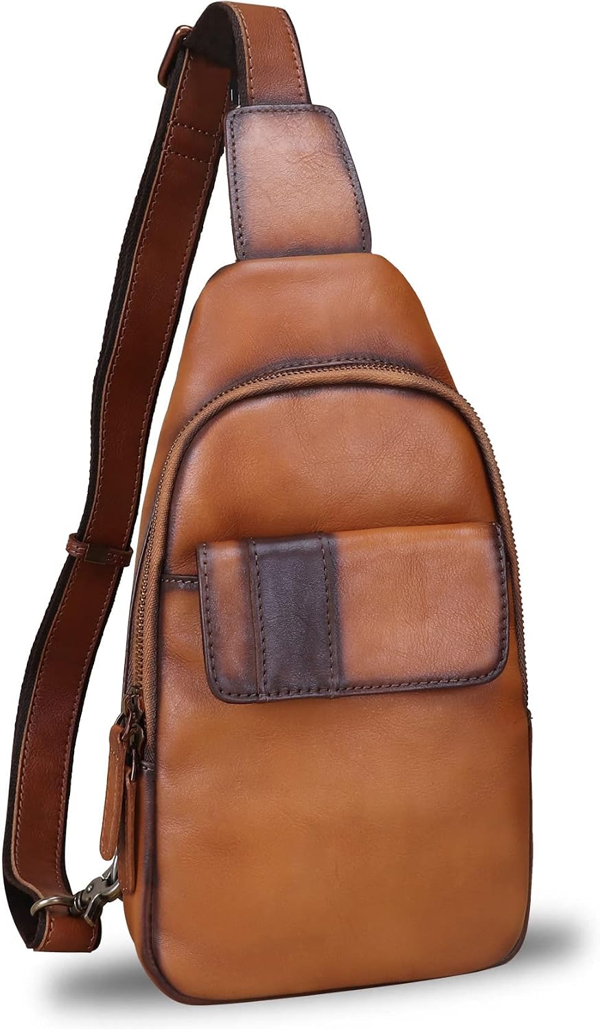 Genuine Leather Sling Bag - Handmade Leather Backpack for Women and Men - Crossbody, Chest Bag