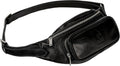 Time Resistance Leather Waist Pack - Belly Bag, Belt Bag, Fanny Pack - Handmade in Italy (Black)