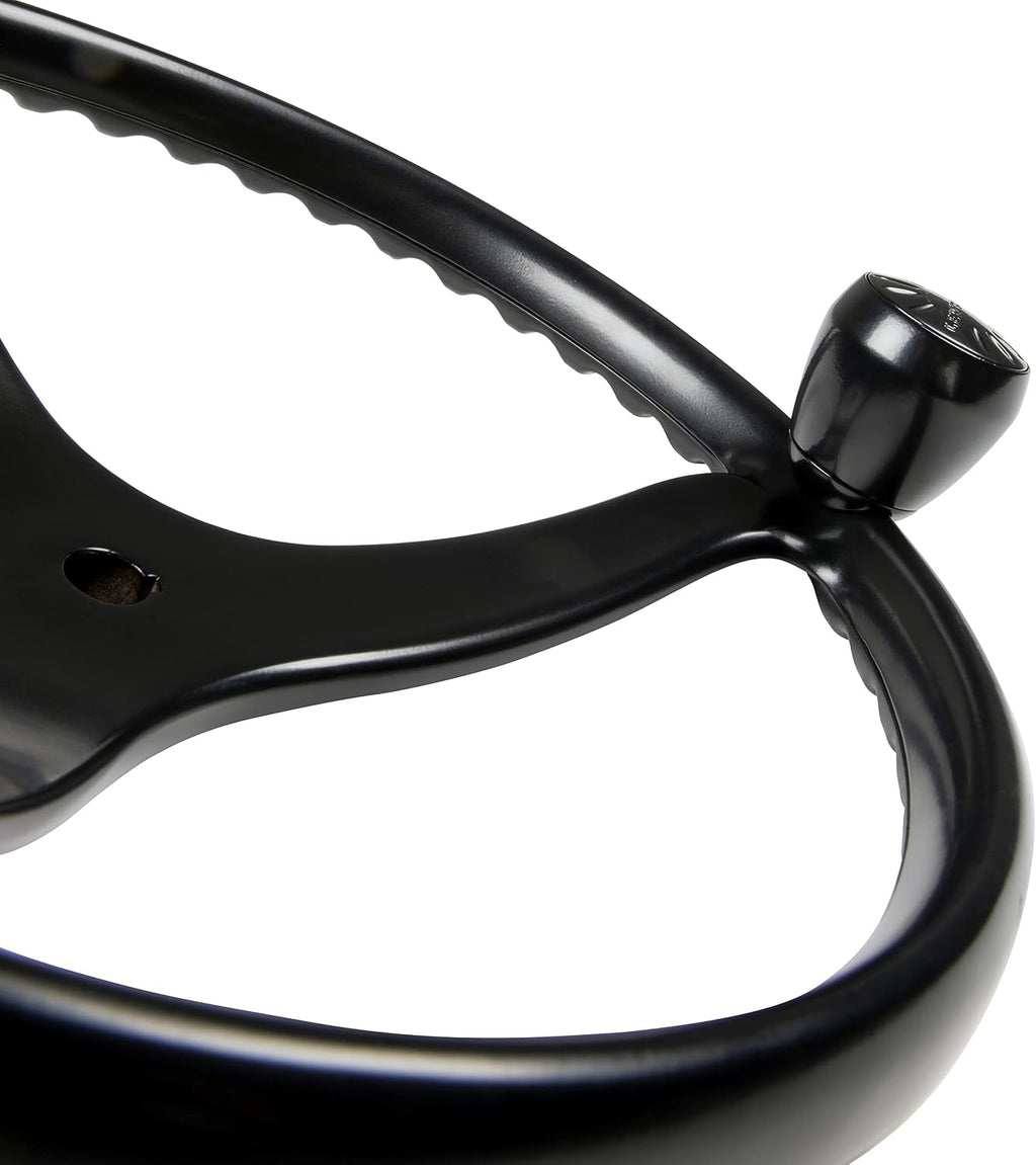 Lewmar Power Grip Boat Steering Wheel with 5/8' Welded Nut - 13.5' Diameter, Weather-Resistant Black Cast Stainless Steel, Professional Knob with Ergonomic Finger Grips