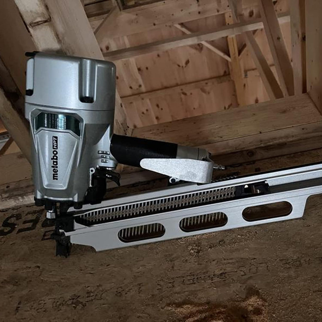Metabo HPT Framing Nailer | High Grade Aluminum Magazine | Tool-less Depth Adjustment | Pneumatic | Framing Nails 2-Inch to 3-1/4-Inch | Rafter Hook | NR83A5(Y)