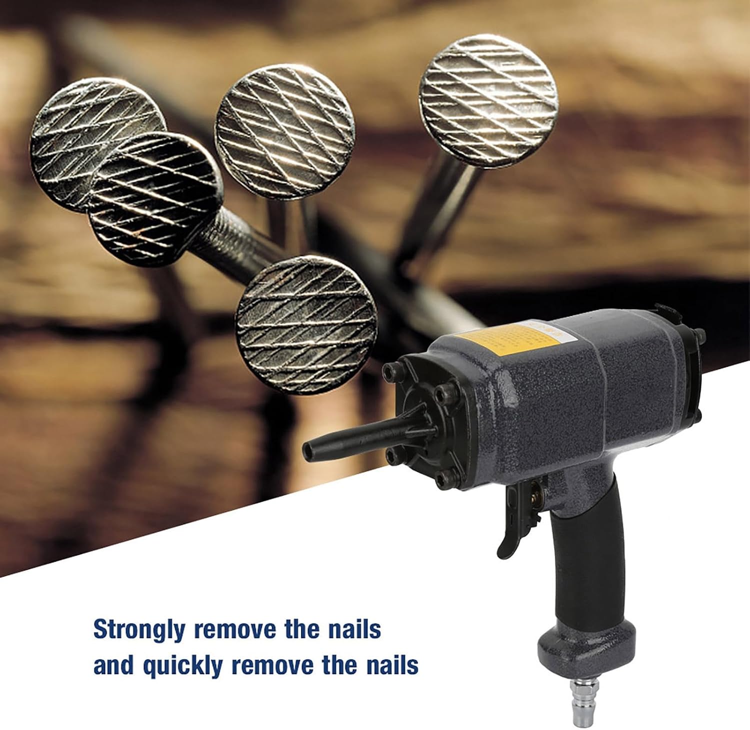 Pneumatic Brad Nailer, Professional Pneumatic Nail Remover, Heavy Duty Professional Air Punch Nailer, for Wood Workpieces, Nail Remover, Nail Puller, Denailer Removes