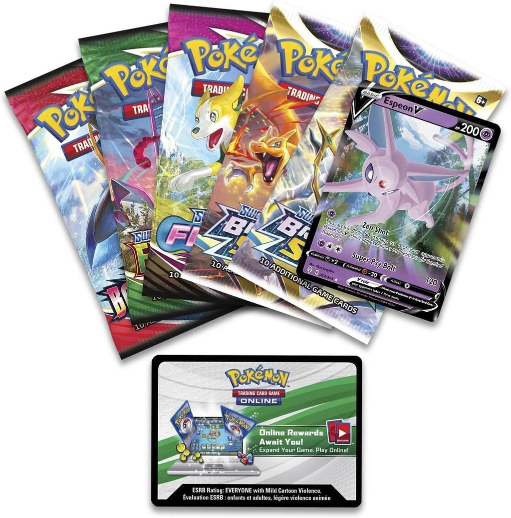 Pokemon Cards: 2022 Spring V Heroes Espeon V Tin