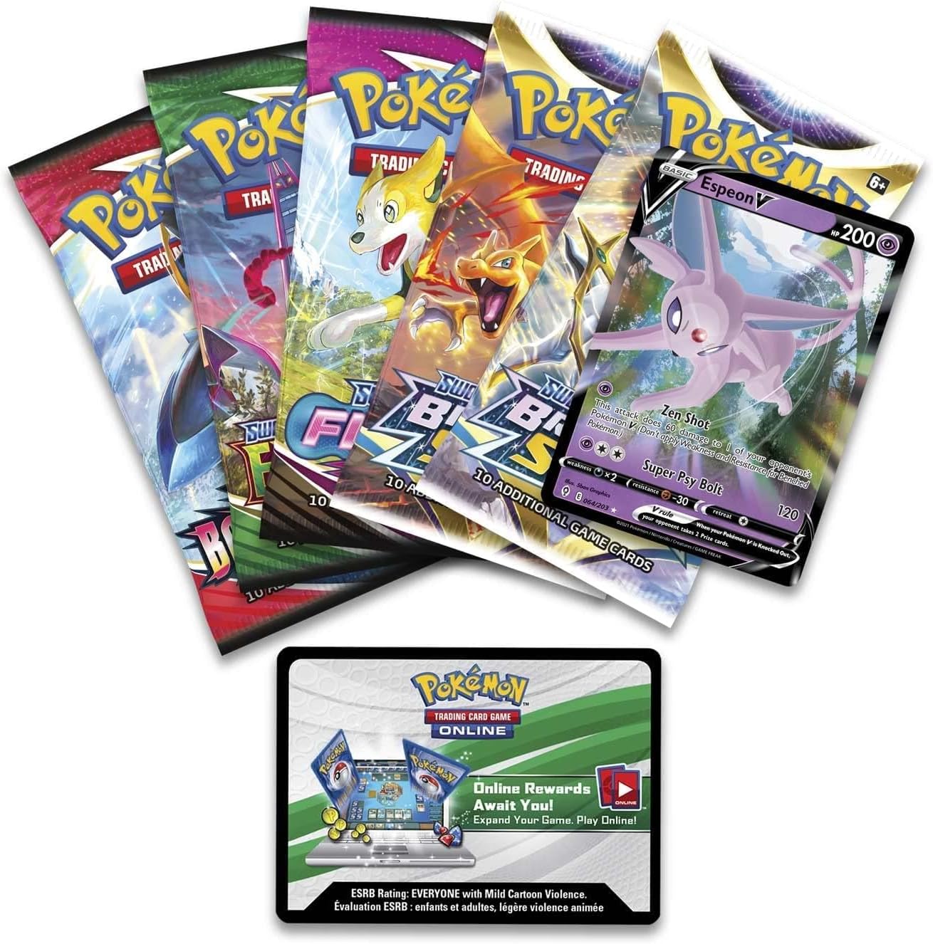 Pokemon Cards: 2022 Spring V Heroes Espeon V Tin