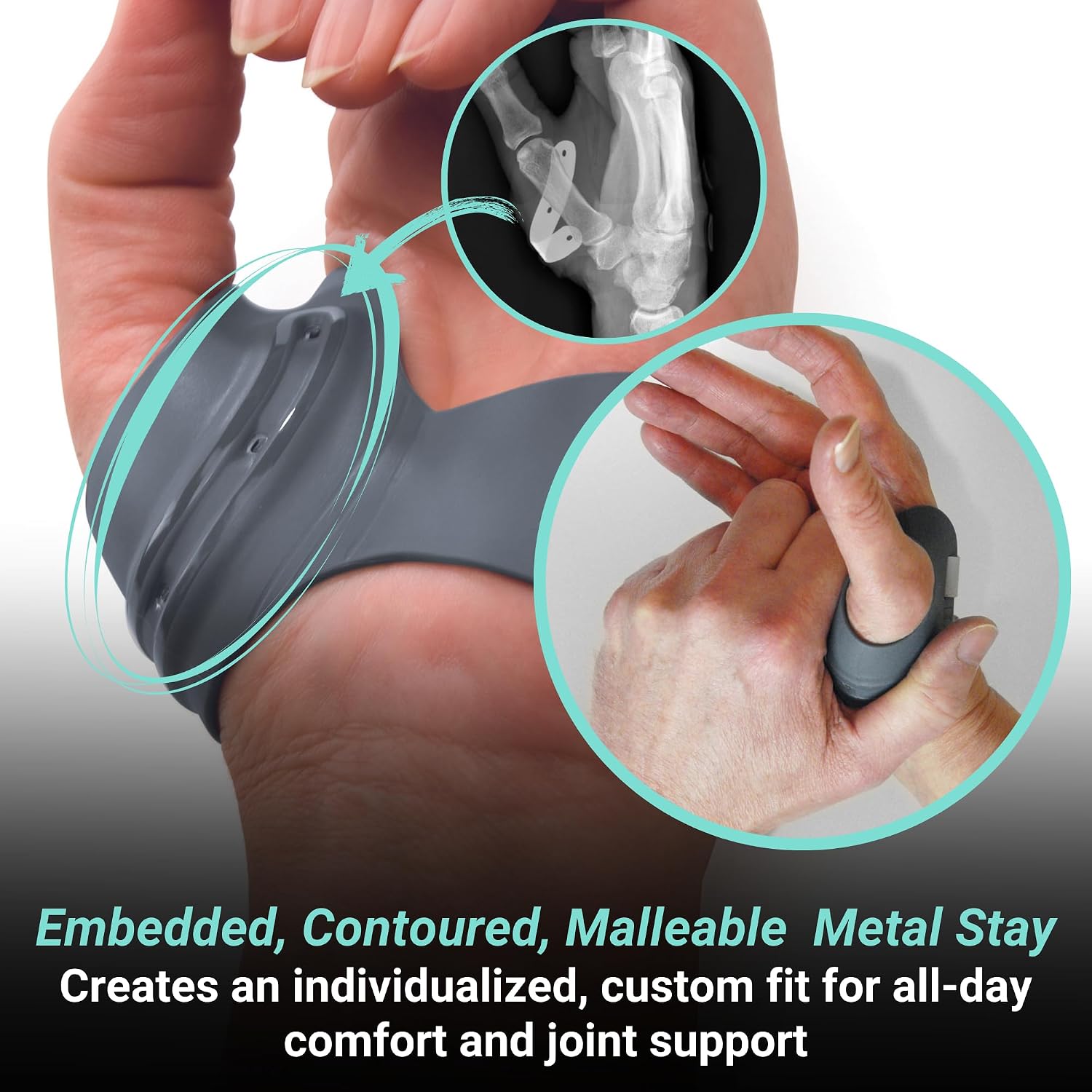PUSH MetaGrip CMC Thumb Brace for Osteoarthritis CMC Joint Pain. Stabilizes Thumb CMC Joint Without Limiting Hand Function. (Right, Women's X-Small)