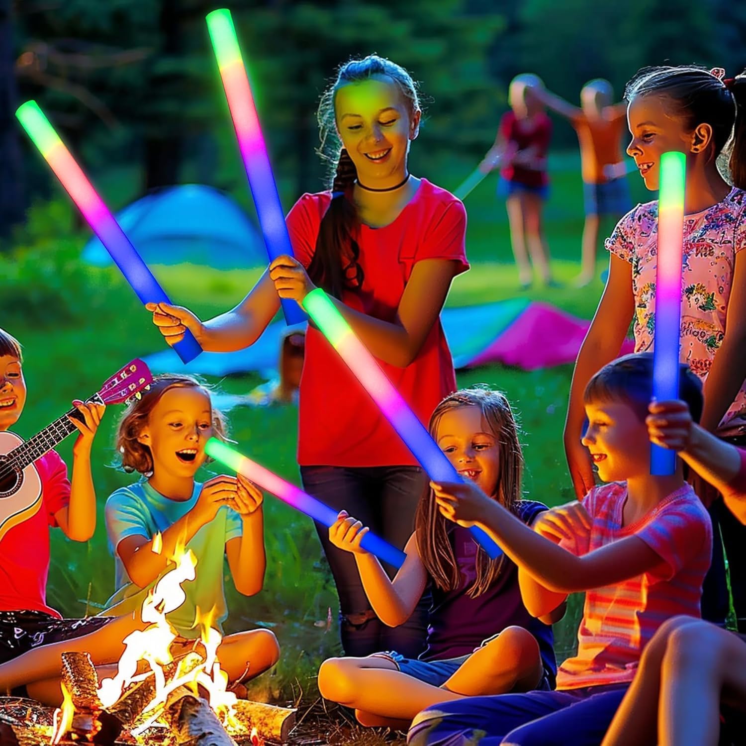 216-Pack Foam Sticks Bulk – Our Premium LED Foam Light Up Sticks Are Perfect as Wedding Glow Sticks for Reception, Parties, and Club Events! Ideal as Light-Up Party Favors, Reception Supplies.