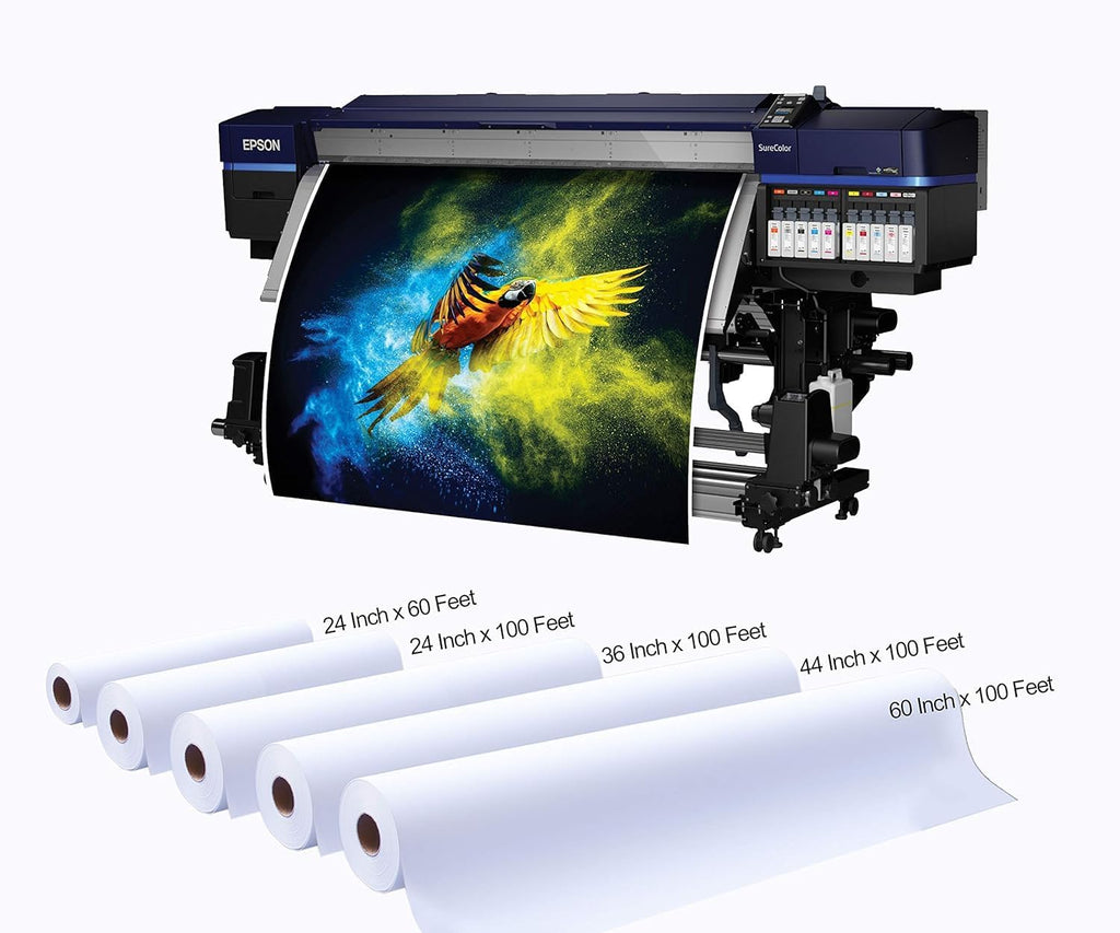 Premium Polyester Canvas Roll, Quick Dry, Wide Format Inkjet Printer Compatible, Perfect for Fine Art, Photography, Giclée Printing, Archival Quality Prints. (44' x100' Glossy ECO-Solvent Polyester)
