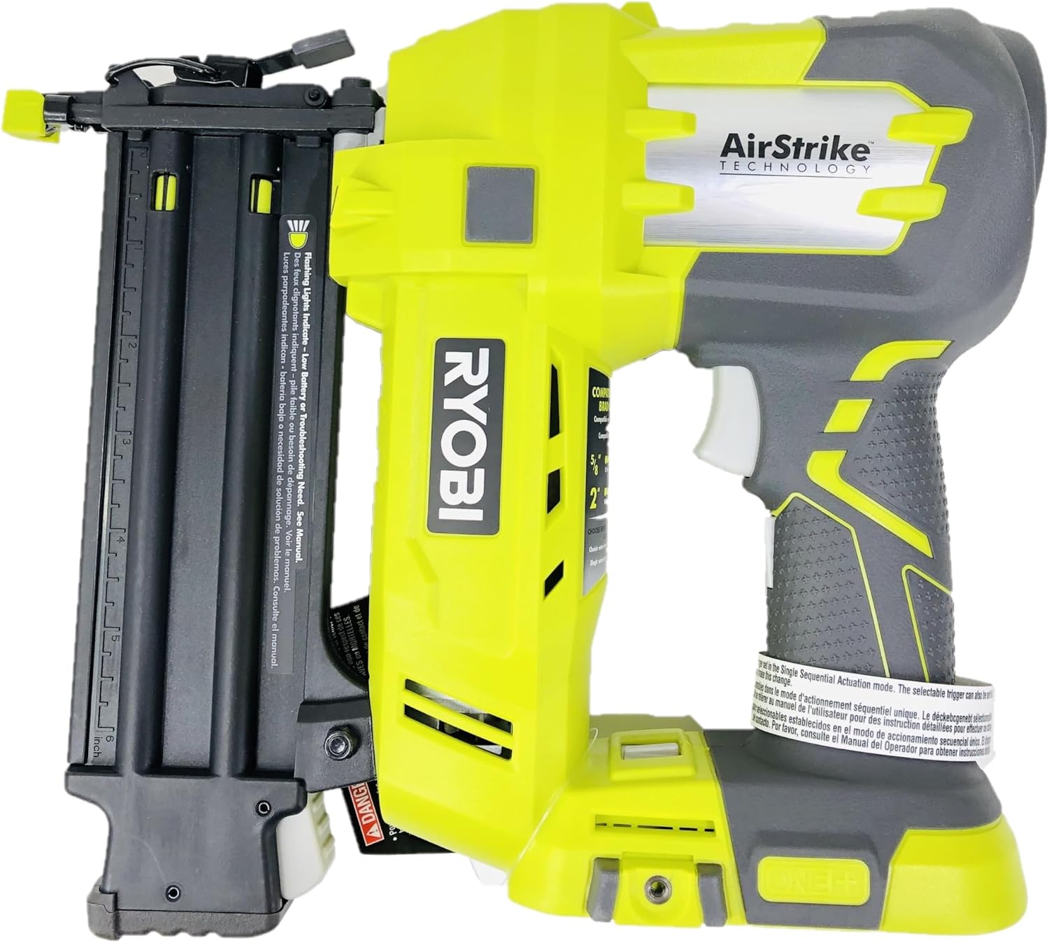 Ryobi One+ 18v Cordless Brad Nailer P320 +Battery & Charger, (Bulk Packaged) (Renewed)