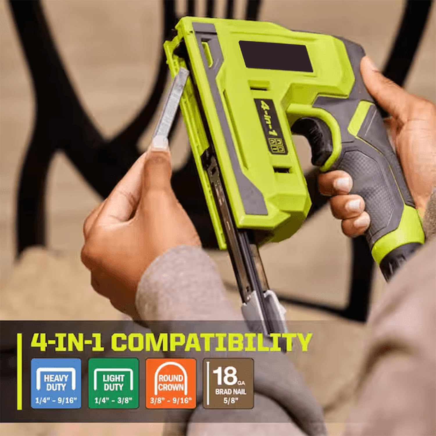 Lithium Cordless Craft 4 in 1 Stapler Nailer Kit with 3.0Ah Battery and Charging Cable Heavy Duty Electric Staple Gun Brad Nailer for Wood DIY Upholstery Home Projects