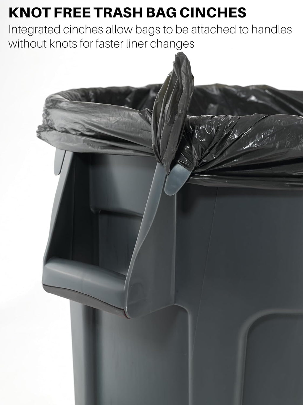 Rubbermaid Commercial Products BRUTE Heavy-Duty Round Trash/Garbage Can, 10-Gallon, Yellow, Outdoor Waste Container for Landscapers/Construction/Restaurants/Back of House/Offices/Warehouses, Pack of 6