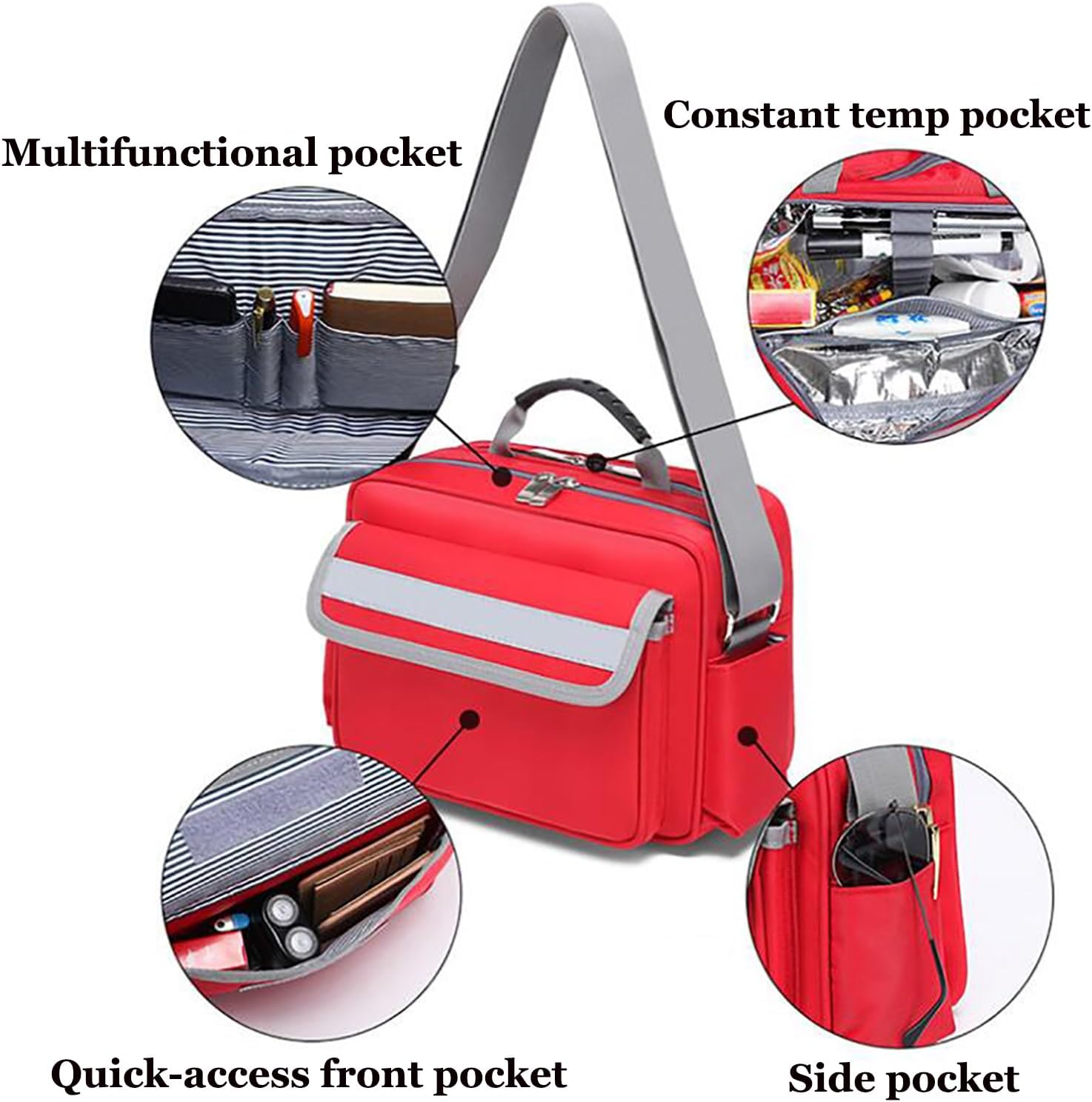 First Aid Kit Bag Empty, Travel Medical Portable Pouch Medicine Organizer Storage, Emergency for Home Outdoor Camping Hiking Office Car(Green)