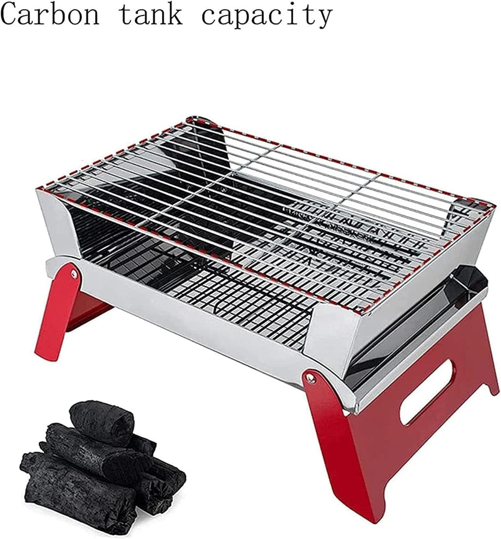 Bbq Grill Charcoal Grill Charcoal Stove Portable Charcoal Grill Stainless Steel Folding Grill Tabletop Outdoor BBQ Grill For Picnic Barbecue Grill Charcoal Griddle
