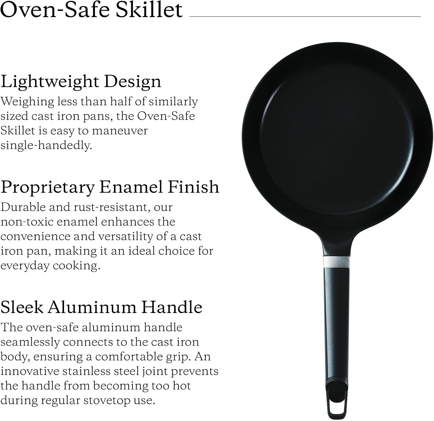 Vermicular Oven-Safe Skillet with Stainless Steel Lid | 20cm (7.9') | Lightweight Enameled Cast Iron Pan with Non-Toxic Enamel Finish | Dishwasher Safe | Induction-compatible | Made in Japan