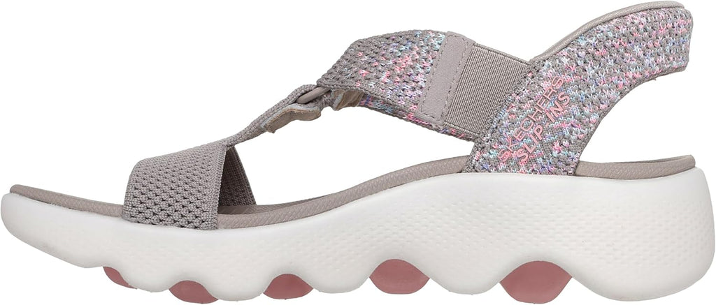 Skechers Women's On-the-go Massage Fit Sandal Hands Free Slip-ins W/Space Dye