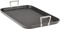 All-Clad HA1 Hard Anodized Nonstick Grill/Griddle Pan 13x20 Inch Oven Broiler Safe 500F Pots and Pans, Cookware Black