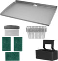 Flat Top Grill Griddle with Grease Cup Tray and Aluminum Drip Pans for Blackstone 28 inch Table Top Griddle,Replacement Parts for Blackstone 28-inch Grill Accessories