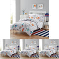Kids Bedding Set Bed in a Bag for Boys and Girls Toddlers Printed Sheet Set and Comforter, Twin, Floating in Space (Pack of 4)
