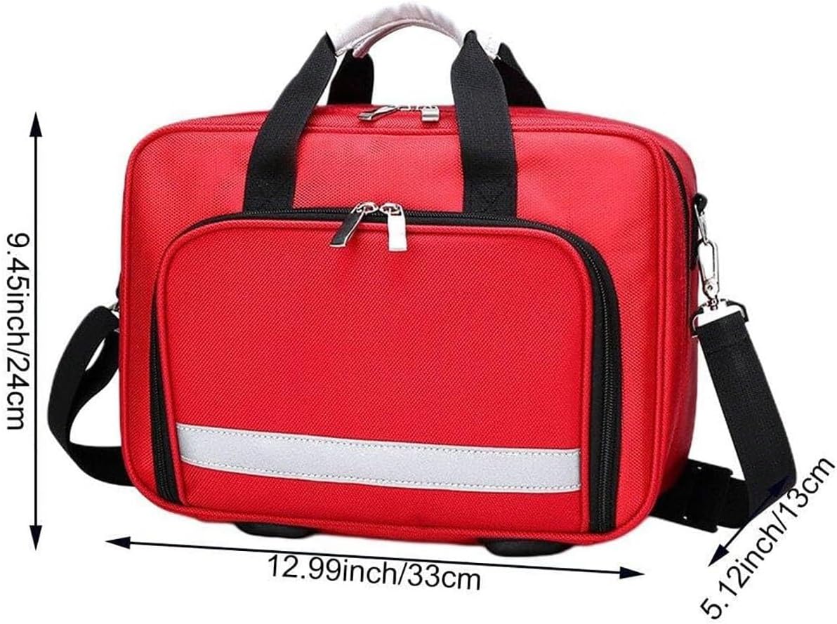 First Aid Bag Empty, Camping First Aid Kit Empty Bag Waterproof Medical Bag Medical Storage Bag with Shoulder Strap Multi-Function Travel Suit