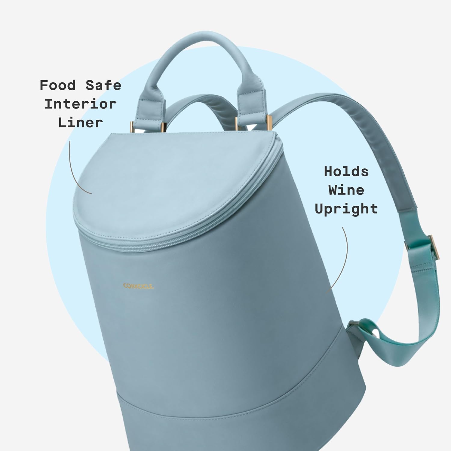 Corkcicle EOLA Cooler Backpack, Waterproof and Leak Proof Insulated Bag, Perfect for Wine, Beer, and Ice Packs
