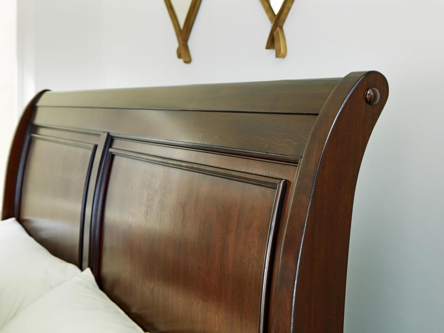 Signature Design by Ashley Trellington Traditional King Sleigh Storage Bed, Foundation or Box Spring Not Needed, Dark Brown