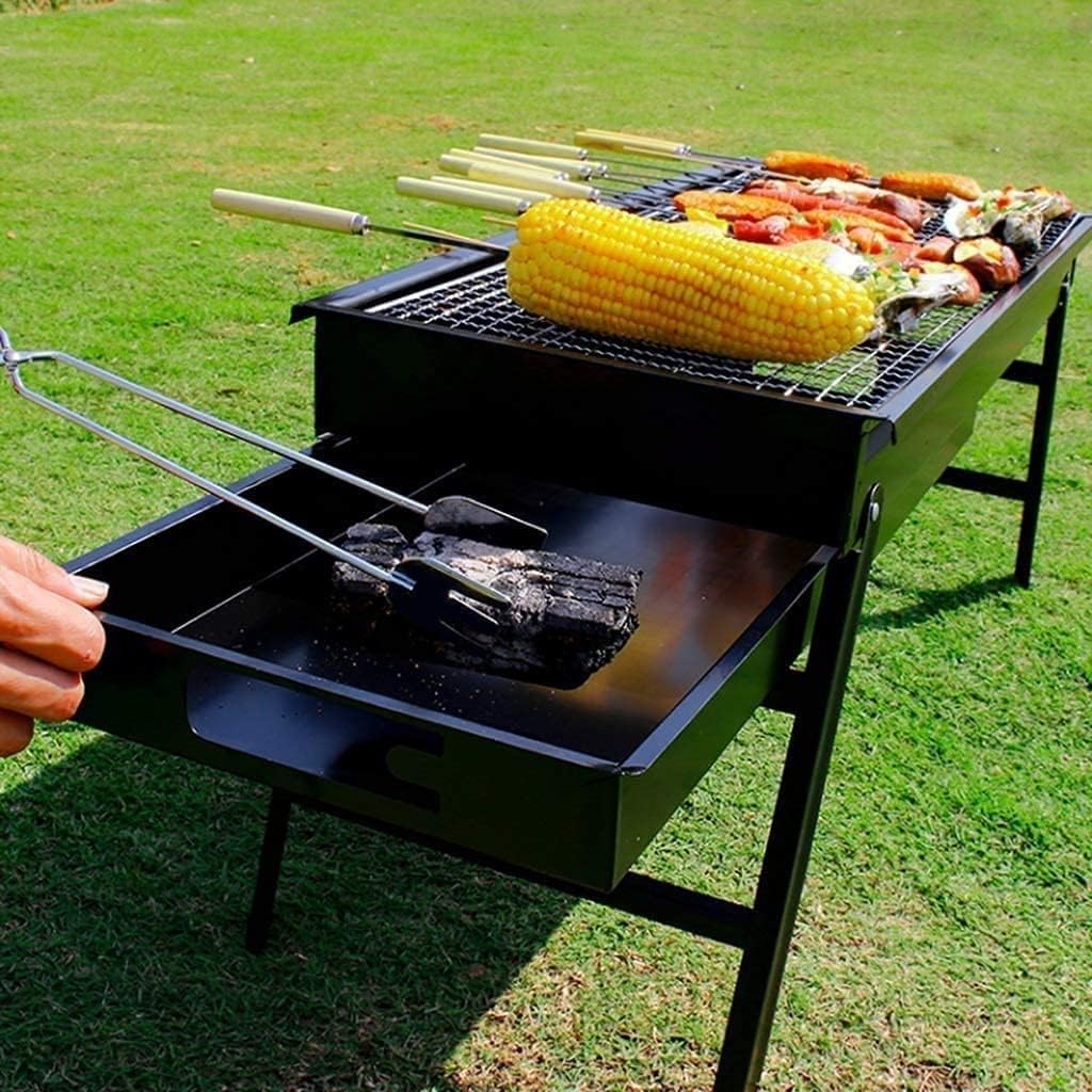Bbq Grill Charcoal Grill Charcoal Stove BBQ Grill Tabletop Stainless Steel Portable Foldable Charcoal Grill For Outdoor Cooking Picnic Barbecue Grill Charcoal Griddle